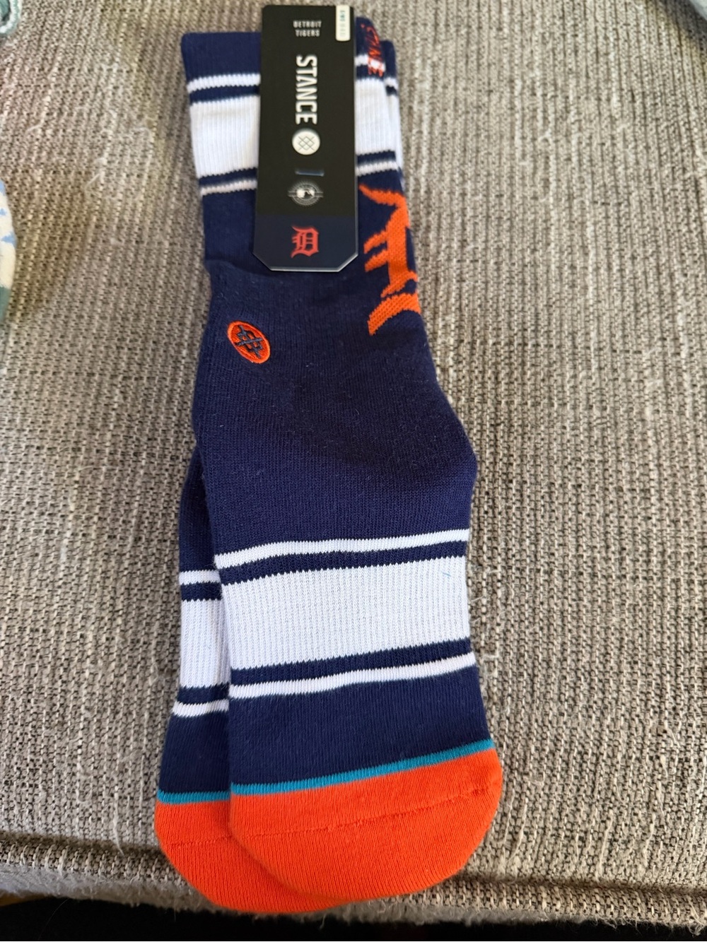Stance Detroit Tigers Navy & Orange Crew Socks - Stance